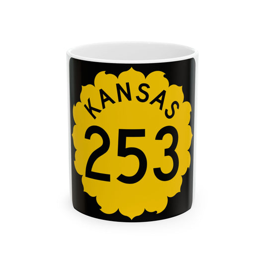 K-253 1962 (Kansas) (Road Sign) White Coffee Mug