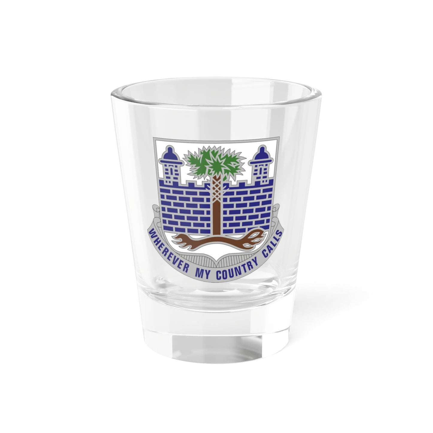 Verre à liqueur du 118e régiment d'infanterie (armée américaine) 1,5 oz