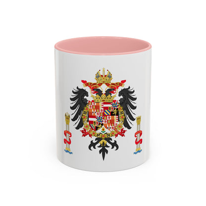 Greater Coat of Arms of Charles V Holy Roman Emperor, Charles I as King of Spain - Accent Coffee Mug