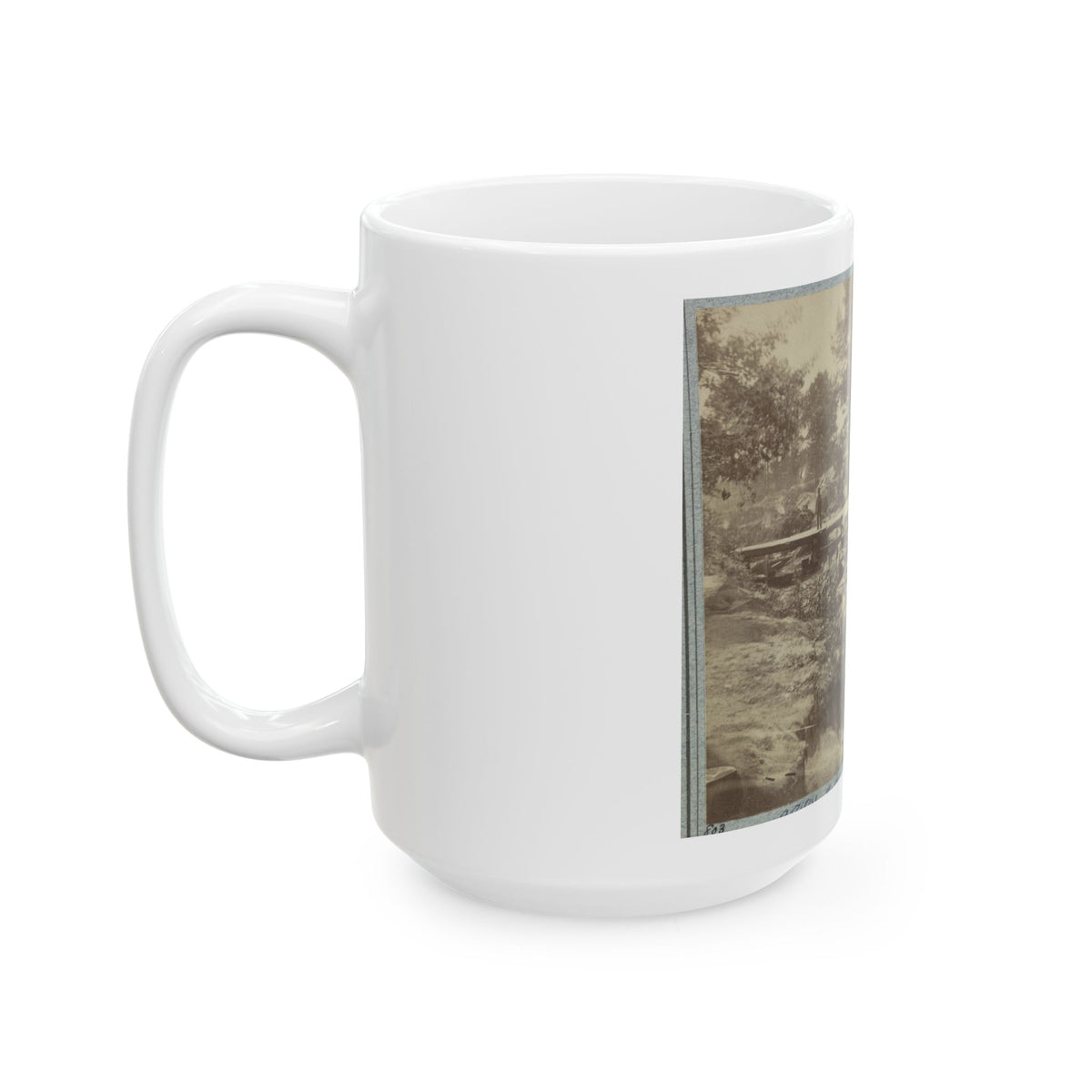 View Of Bombproof Tents Occupied By U.S. Colored Troops In Front Of Petersburg, Va., August 7, 1864 (U.S. Civil War) White Coffee Mug