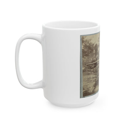 View Of Bombproof Tents Occupied By U.S. Colored Troops In Front Of Petersburg, Va., August 7, 1864 (U.S. Civil War) White Coffee Mug