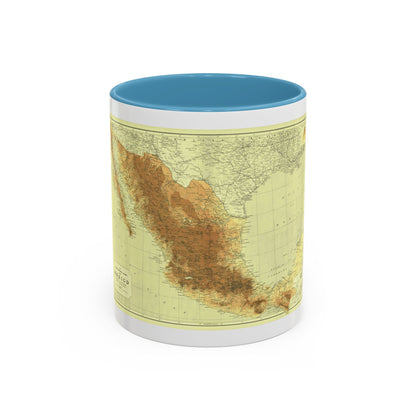 Central America & Mexico (1911) (Map) Accent Coffee Mug