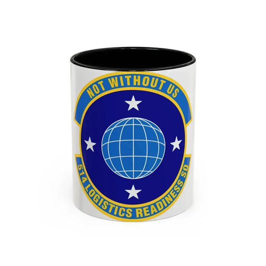 514 Logistics Readiness Squadron AFRC (U.S. Air Force) Accent Coffee Mug 11oz Black - Go Mug Yourself