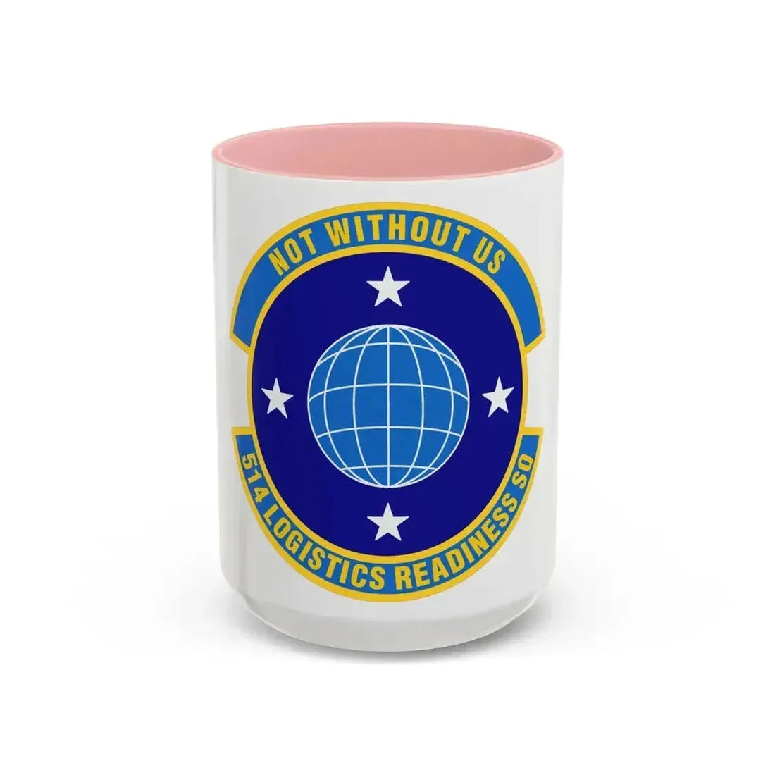 514 Logistics Readiness Squadron AFRC (U.S. Air Force) Accent Coffee Mug 15oz Pink - Go Mug Yourself