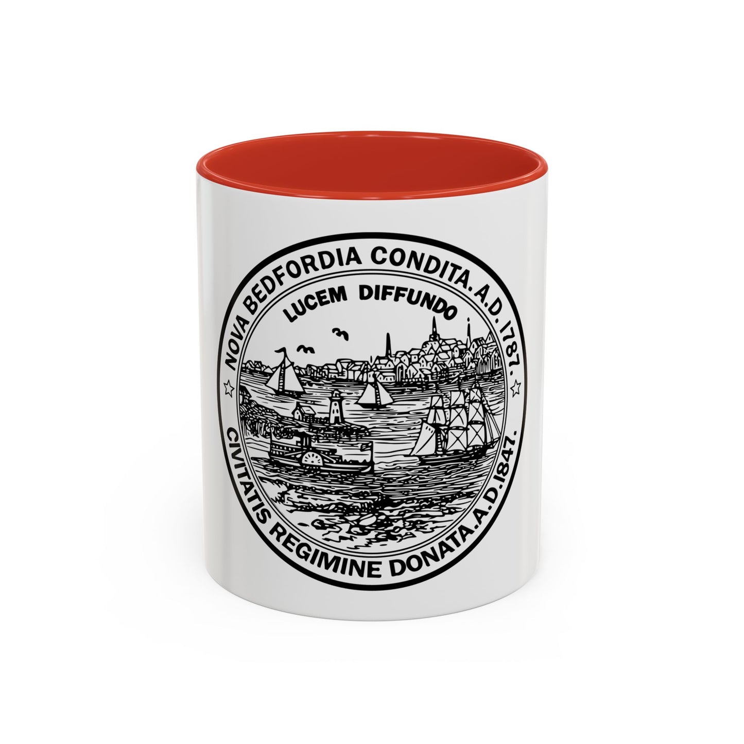 Seal of New Bedford Massachusetts - Accent Coffee Mug