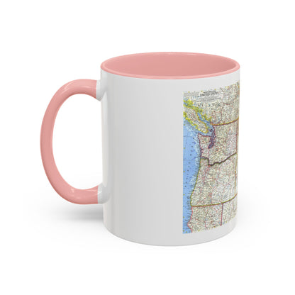 USA - Northwestern (1960) (Map) Accent Coffee Mug