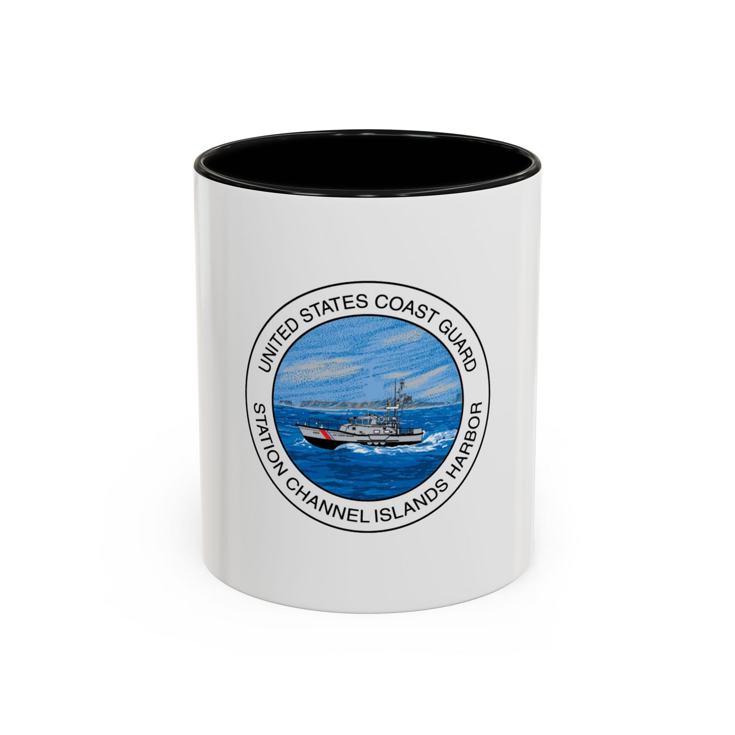 USCG Station Channel Islands Harbor (U.S. Coast Guard) Accent Coffee Mug
