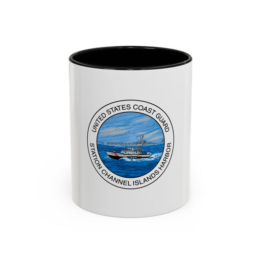 USCG Station Channel Islands Harbor (U.S. Coast Guard) Accent Coffee Mug