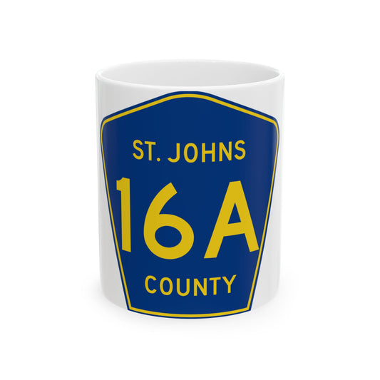 St. Johns County 16A (Florida) (Road Sign) White Coffee Mug