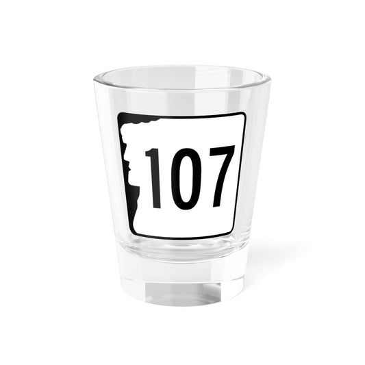 NH Route 107 (New Hampshire) (Road Sign) Shot Glass 1.5oz