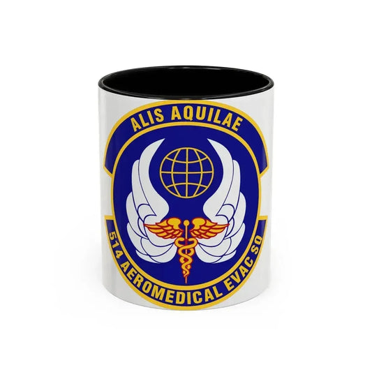 514th Aeromedical Evacuation Squadron (U.S. Air Force) Accent Coffee Mug 11oz Black - Go Mug Yourself