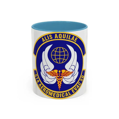 514th Aeromedical Evacuation Squadron (U.S. Air Force) Accent Coffee Mug 11oz Light Blue - Go Mug Yourself