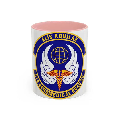 514th Aeromedical Evacuation Squadron (U.S. Air Force) Accent Coffee Mug 11oz Pink - Go Mug Yourself