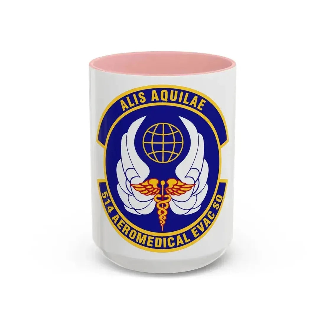 514th Aeromedical Evacuation Squadron (U.S. Air Force) Accent Coffee Mug 15oz Pink - Go Mug Yourself