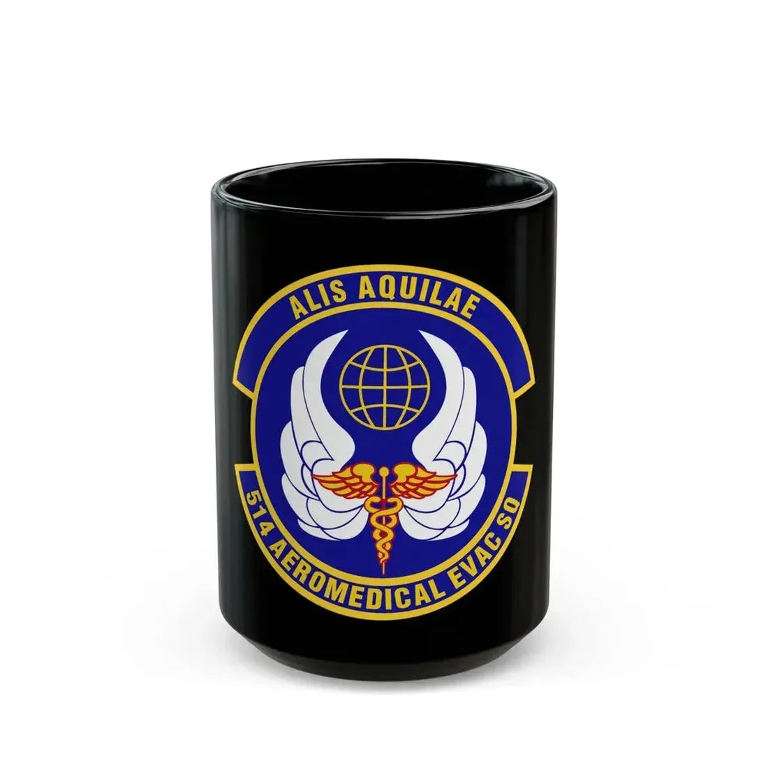 514th Aeromedical Evacuation Squadron (U.S. Air Force) Black Coffee Mug 15oz - Go Mug Yourself