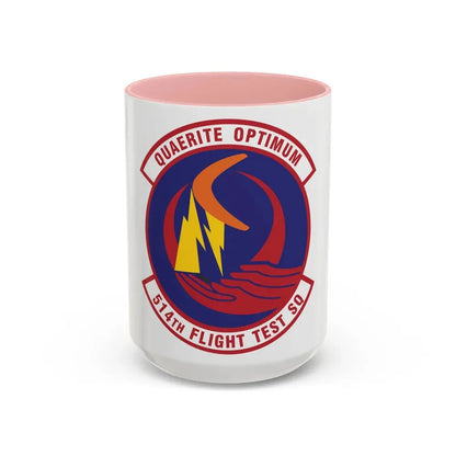 514th Flight Test Squadron (U.S. Air Force) Accent Coffee Mug 15oz Pink - Go Mug Yourself