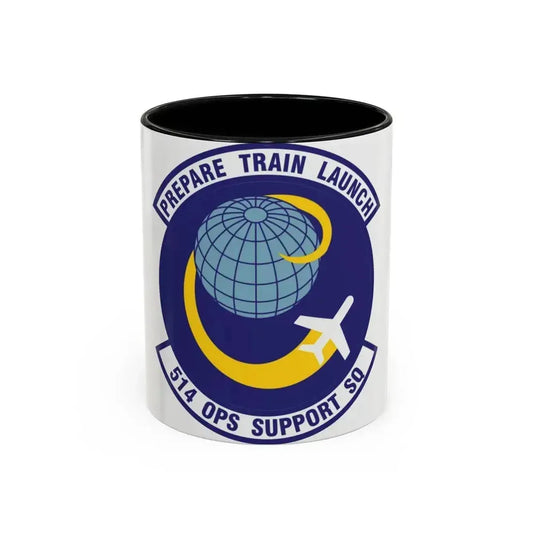 514th Operations Support Squadron (U.S. Air Force) Accent Coffee Mug 11oz Black - Go Mug Yourself