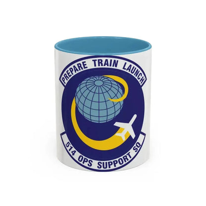 514th Operations Support Squadron (U.S. Air Force) Accent Coffee Mug 11oz Light Blue - Go Mug Yourself
