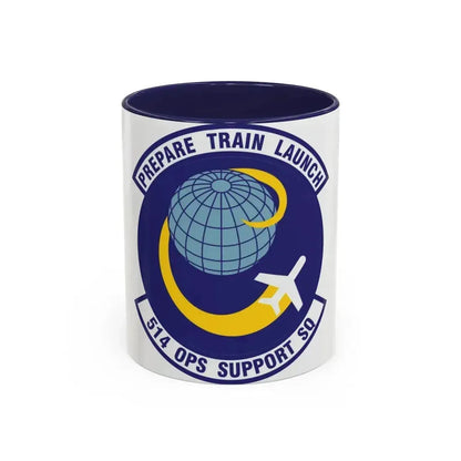 514th Operations Support Squadron (U.S. Air Force) Accent Coffee Mug 11oz Navy - Go Mug Yourself