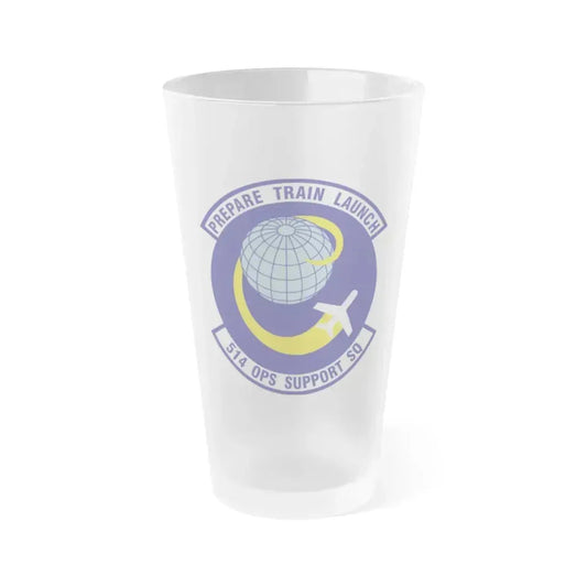 514th Operations Support Squadron (U.S. Air Force) Frosted Pint Glass 16oz 16oz Frosted - Go Mug Yourself
