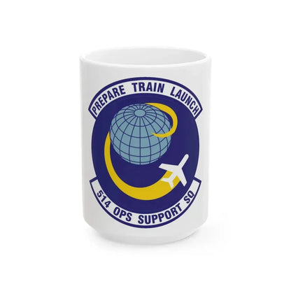 514th Operations Support Squadron (U.S. Air Force) White Coffee Mug 15oz - Go Mug Yourself