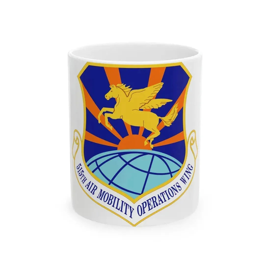 515 Air Mobility Operations Wing AMC (U.S. Air Force) White Coffee Mug 11oz - Go Mug Yourself