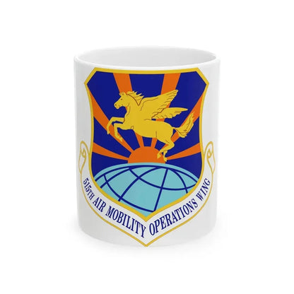 515 Air Mobility Operations Wing AMC (U.S. Air Force) White Coffee Mug 11oz - Go Mug Yourself