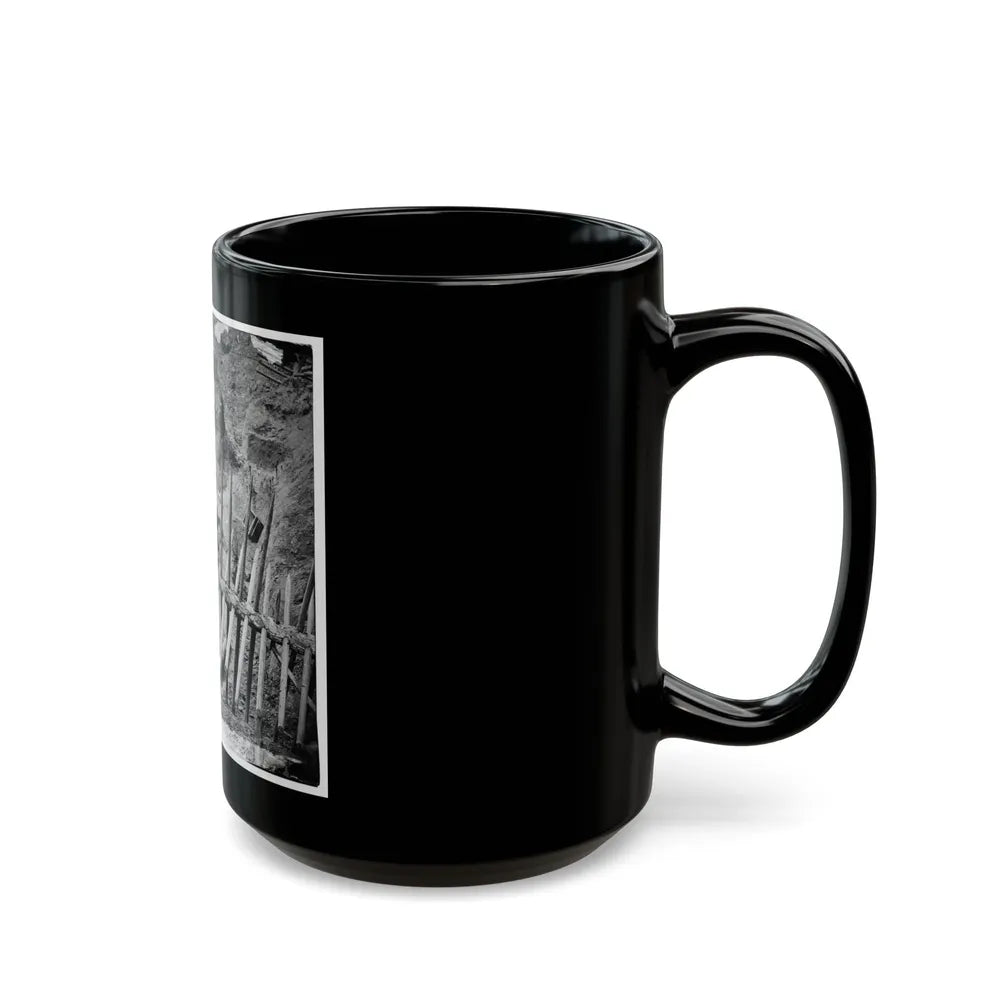 Petersburg, Va. Dead Confederate Soldier, In Trench Beyond A Section Of Chevaux-De-Frise (U.S. Civil War) Black Coffee Mug-Go Mug Yourself