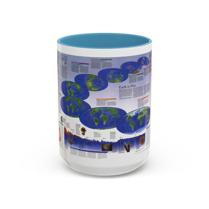 World Map - Physical Earth 2 (1998) (Map) Accent Coffee Mug