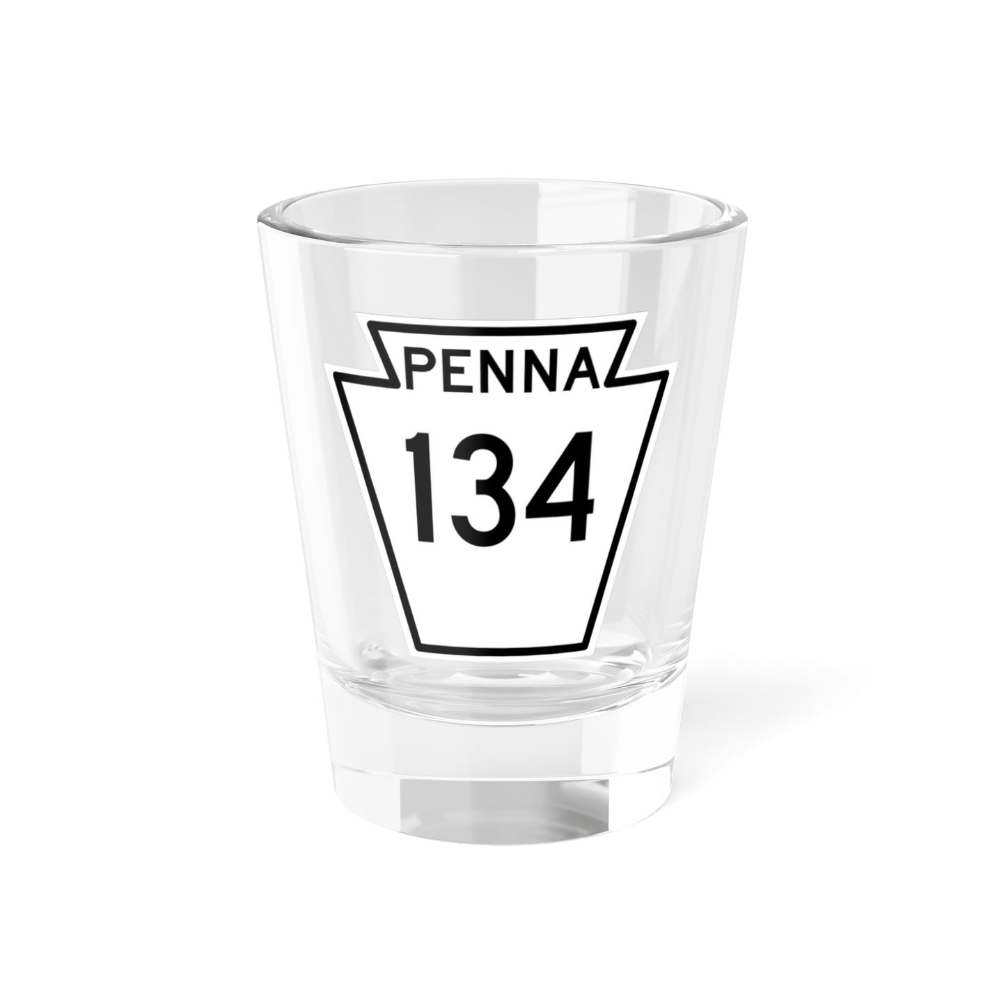 PA-134 1948 (Pennsylvania) (Road Sign) Shot Glass 1.5oz