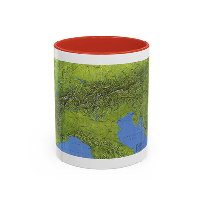 Alps, The (1985) (Map) Accent Coffee Mug