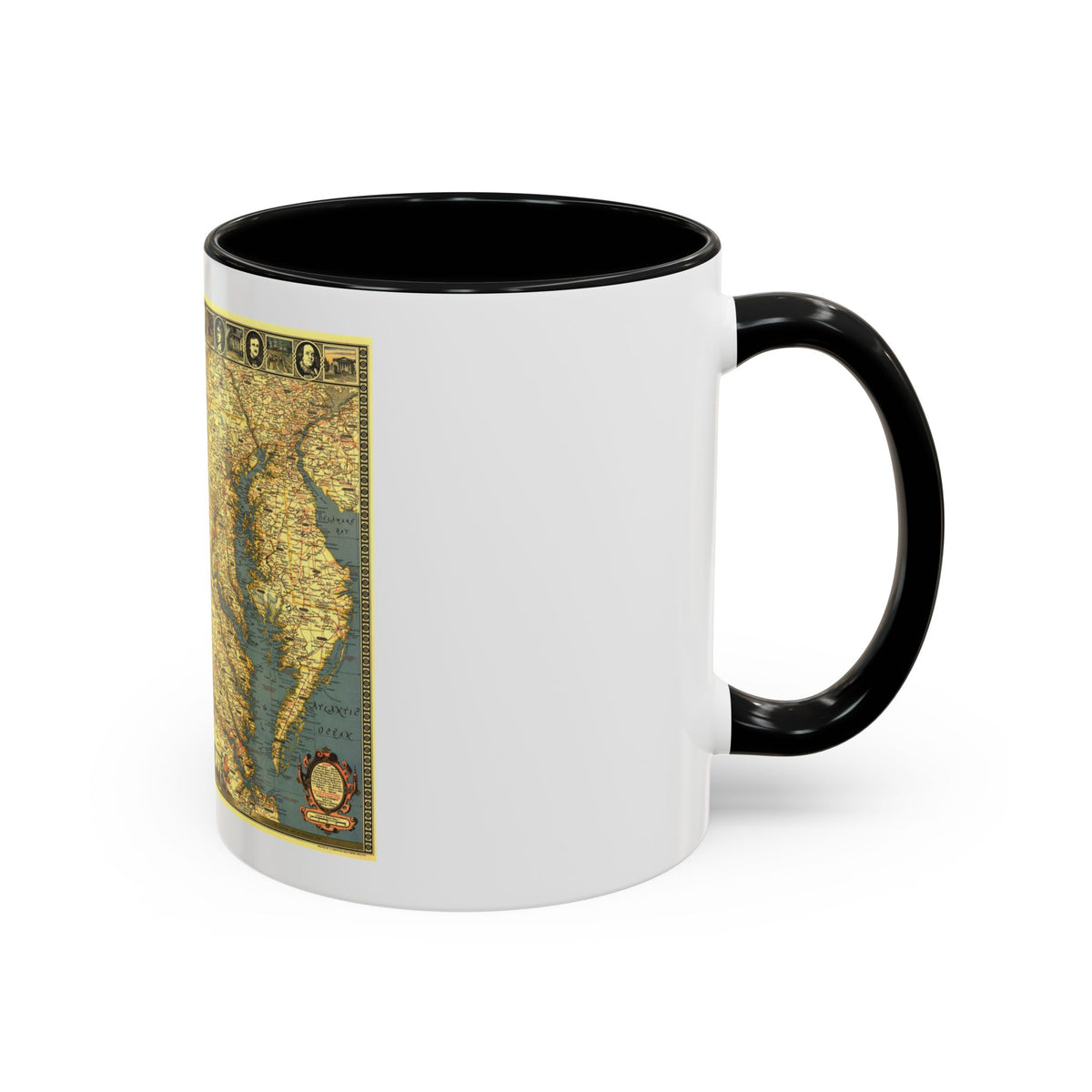 USA - Washington, Historic and Scenic (1939) (Map) Accent Coffee Mug