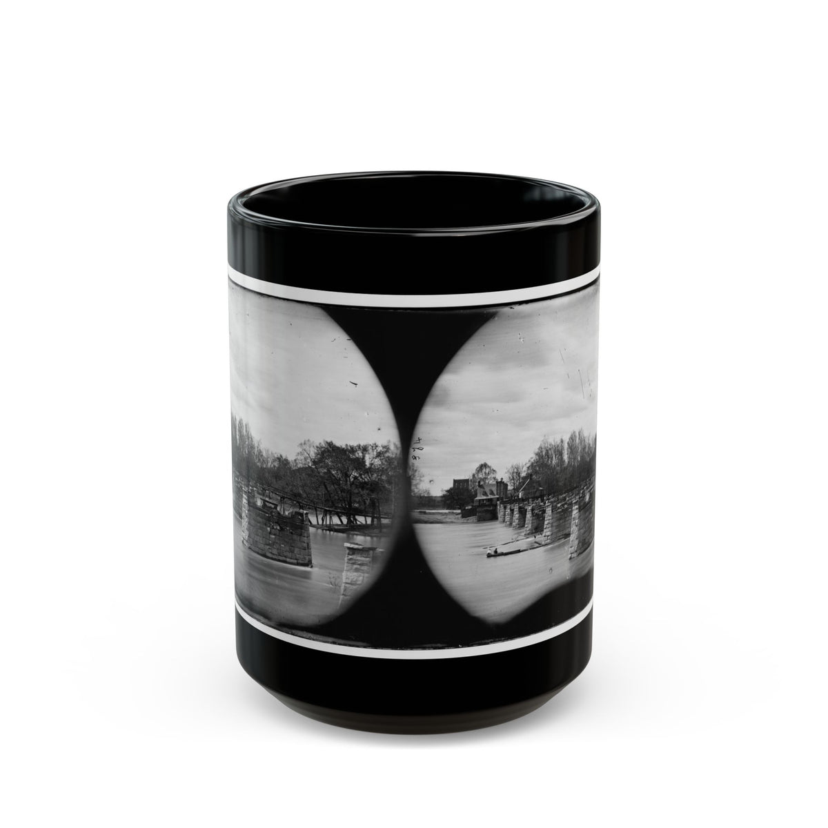 Richmond, Va. Ruins Of Mayo's Bridge (U.S. Civil War) Black Coffee Mug