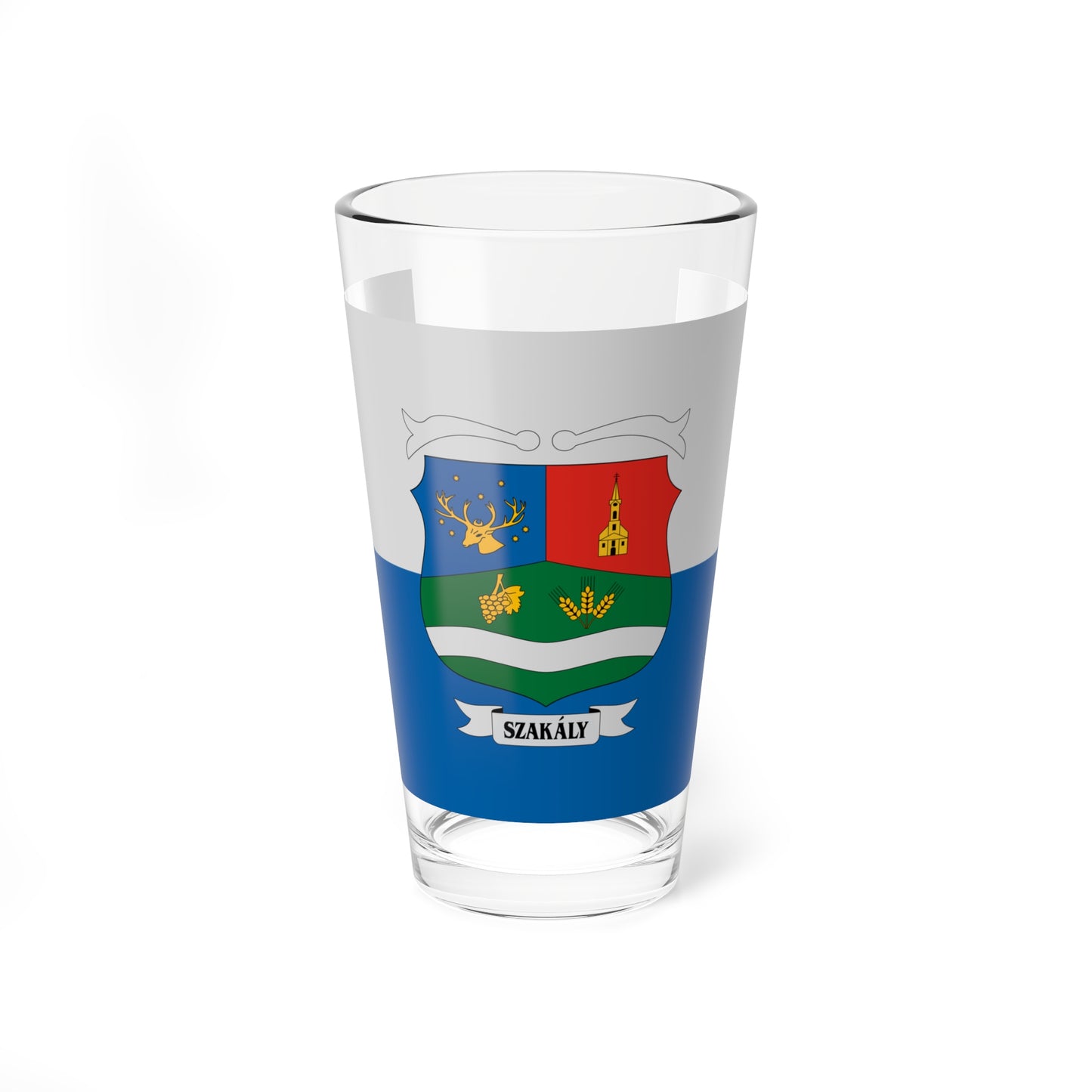 Flag of Szakaly (Hungary) Pint Glass 16oz