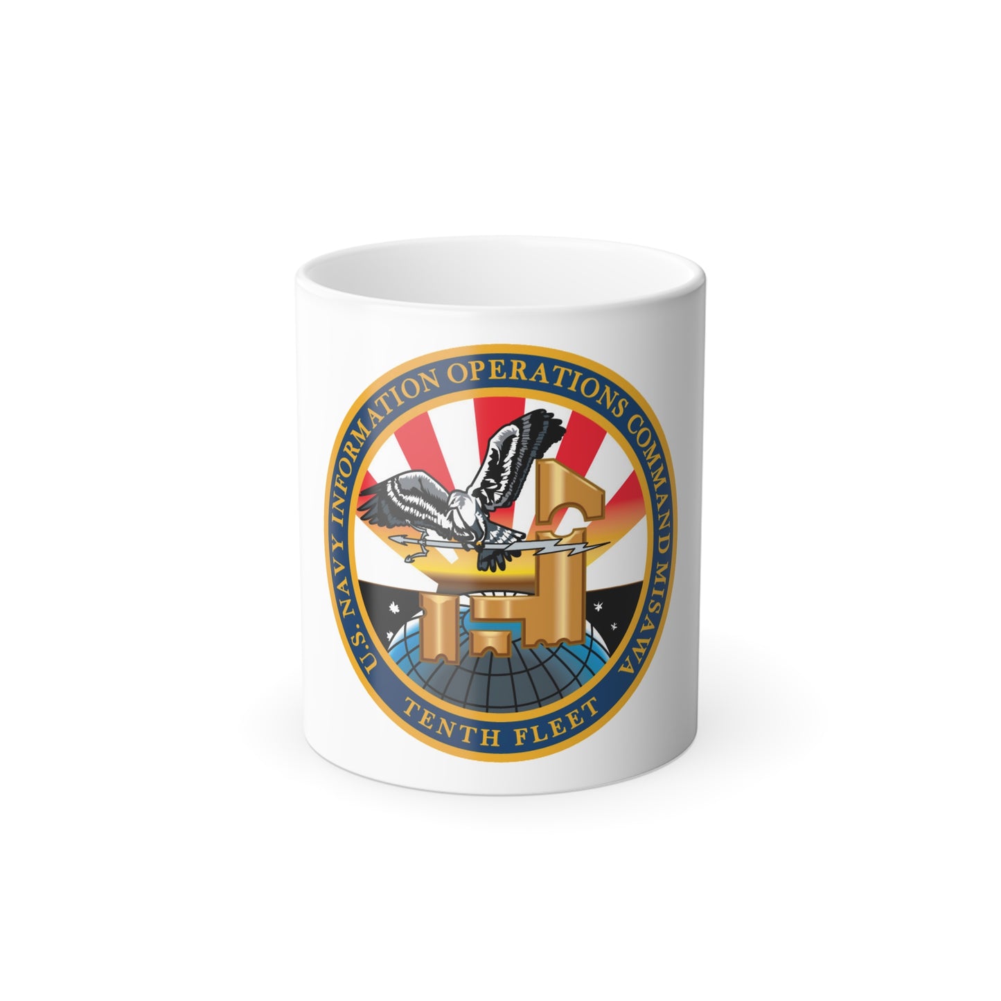 USN IOC Misawa NIOC 10th Fleet (U.S. Navy) Color Changing Mug 11oz