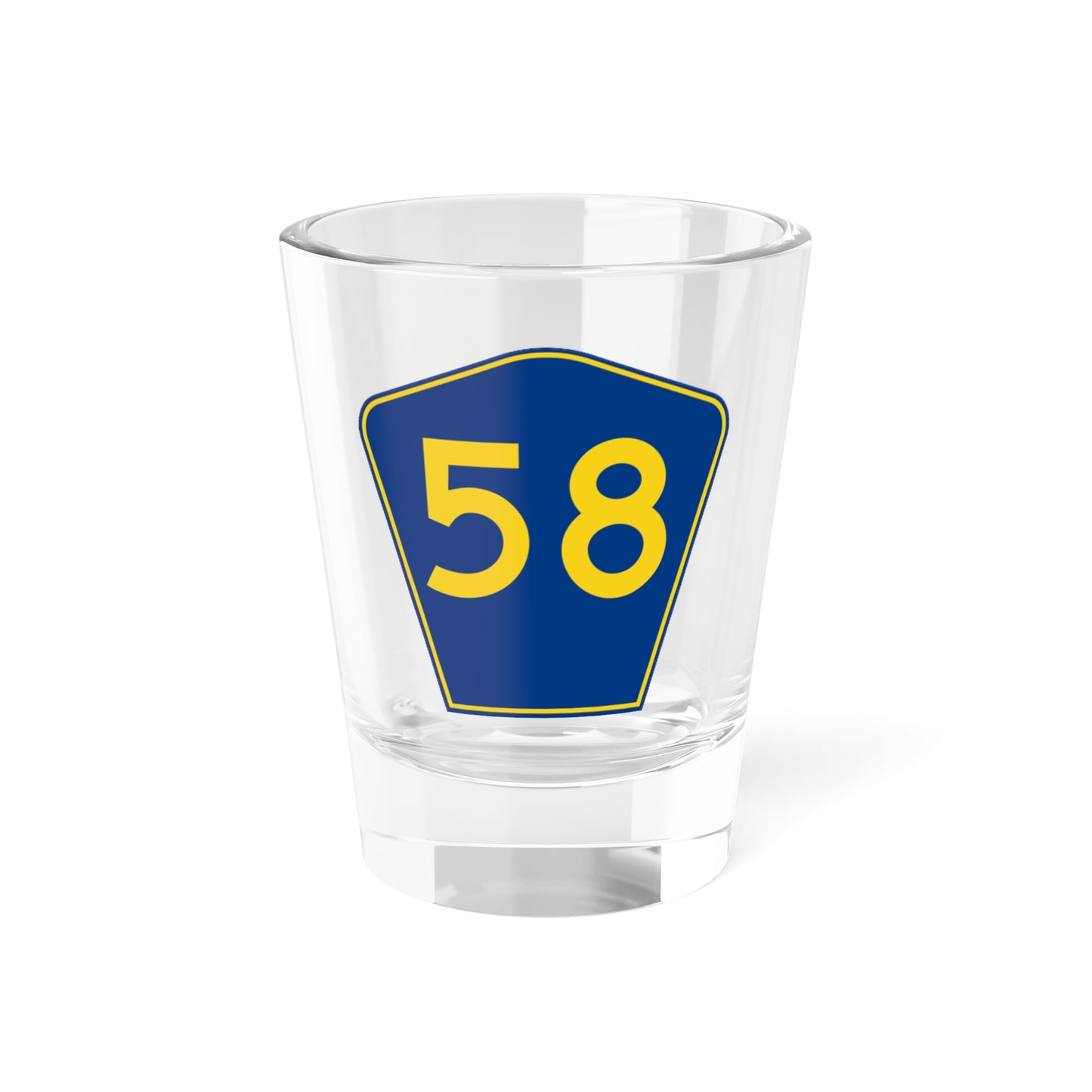 PR secondary 58 (Puerto Rico) (Road Sign) Shot Glass 1.5oz
