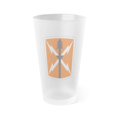 516 Signal Brigade 3 (U.S. Army) Frosted Pint Glass 16oz-Go Mug Yourself