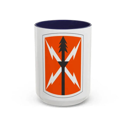 516 Signal Brigade 3 (U.S. Army) Accent Coffee Mug 15oz Navy - Go Mug Yourself