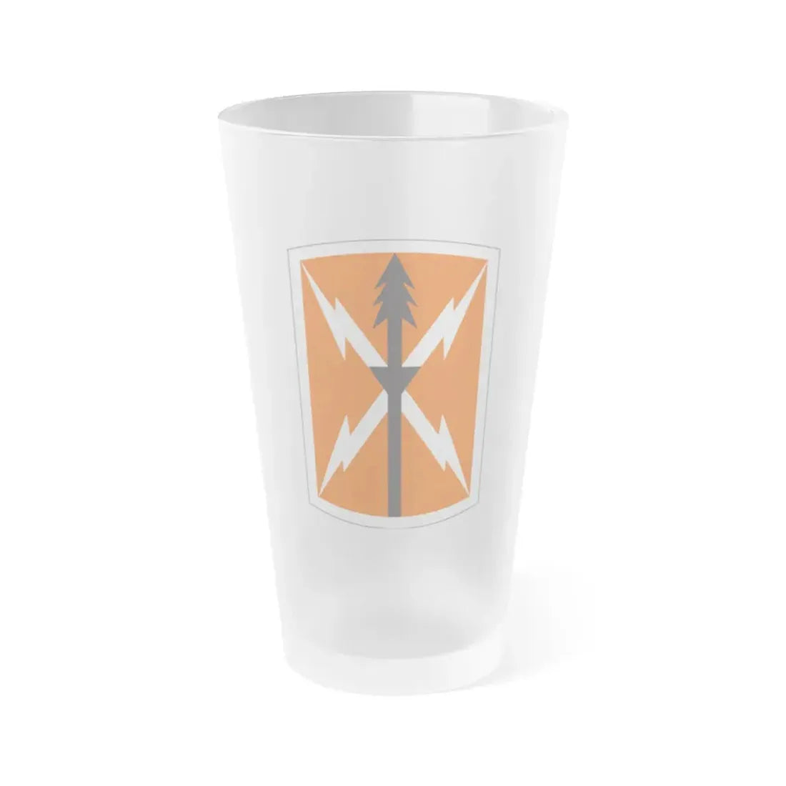 516 Signal Brigade 3 (U.S. Army) Frosted Pint Glass 16oz Default Title - Go Mug Yourself