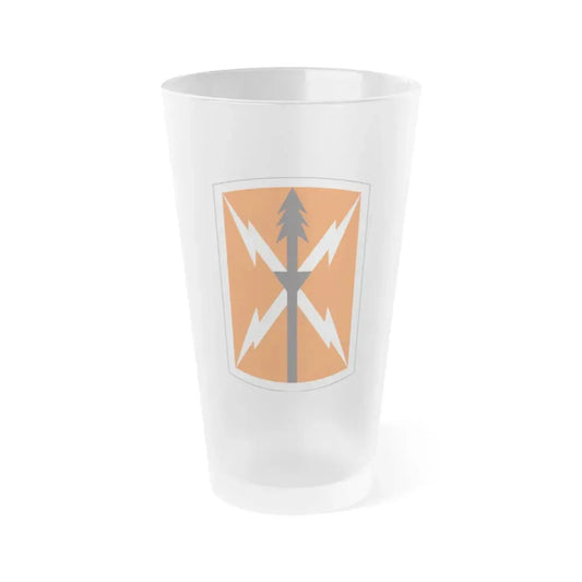 516 Signal Brigade 3 (U.S. Army) Frosted Pint Glass 16oz Default Title - Go Mug Yourself