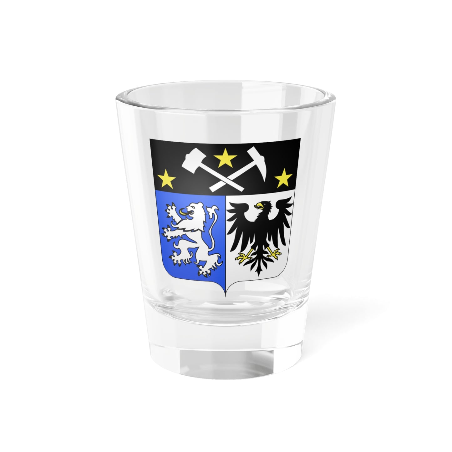 Héraldique Ville be La Calamine (Belgium) (Coat of Arms) Shot Glass 1.5oz