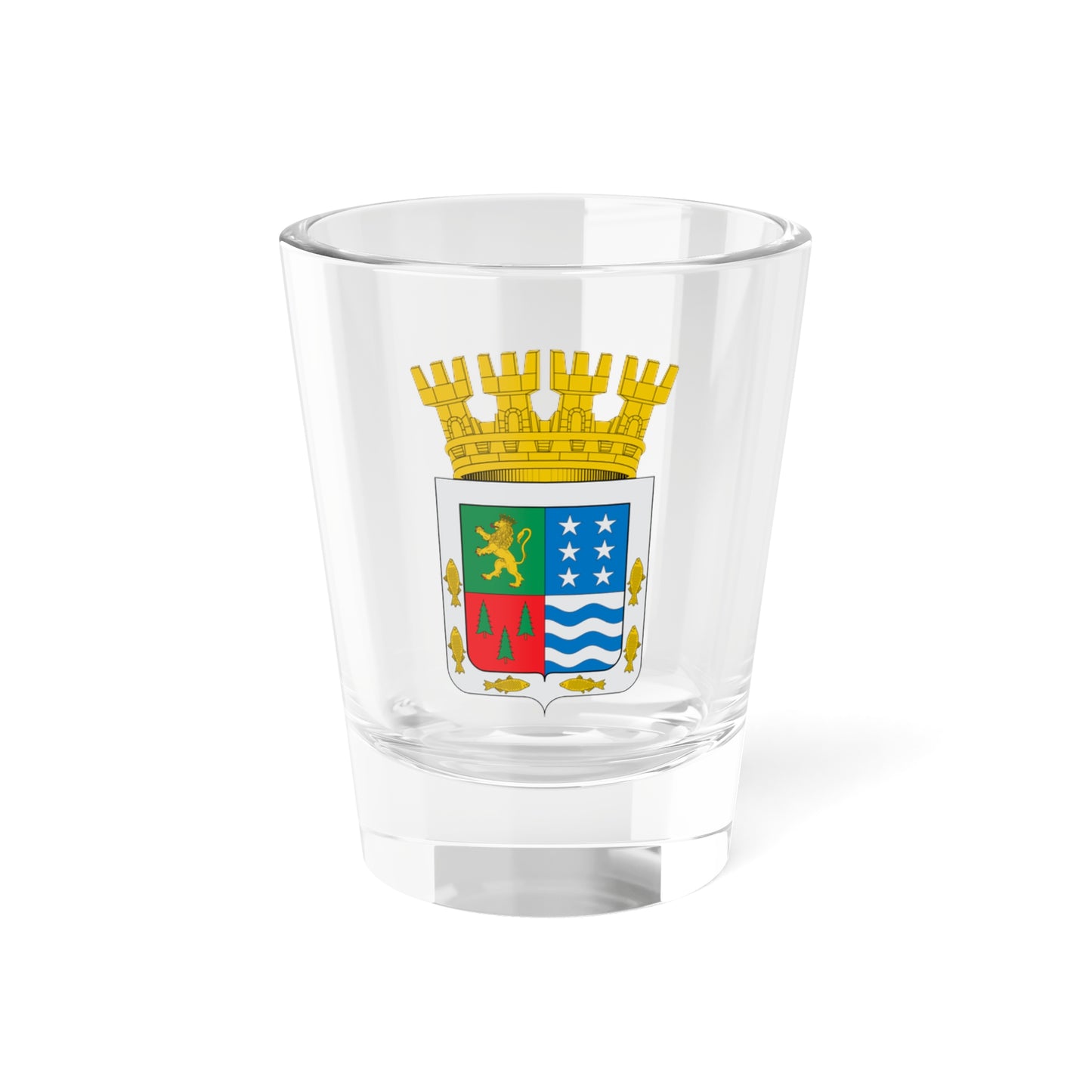Escudo de Los Lagos (Chile) (Coat of Arms) Shot Glass 1.5oz