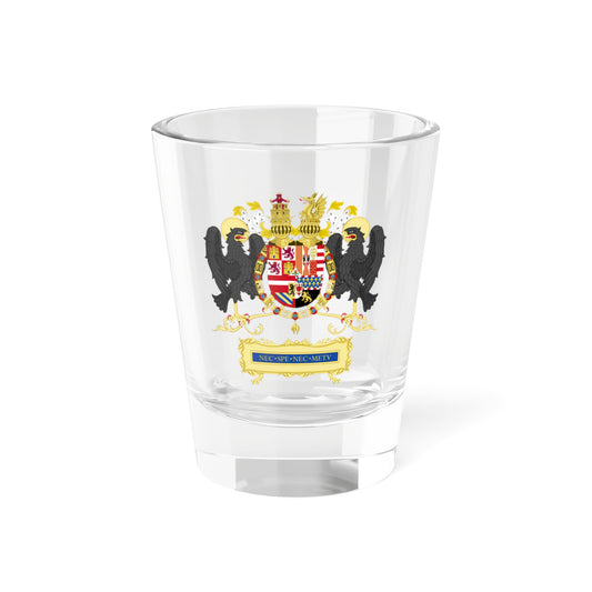 Full Ornamented Coat of arms of Philip II of Spain 1558-1580 (Spain) (Coat of Arms) Shot Glass 1.5oz