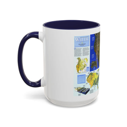North America - Water- Precious Resource (1993) (Map) Accent Coffee Mug