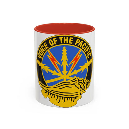 516th Signal Brigade (U.S. Army) Accent Coffee Mug-11oz-Red-Go Mug Yourself