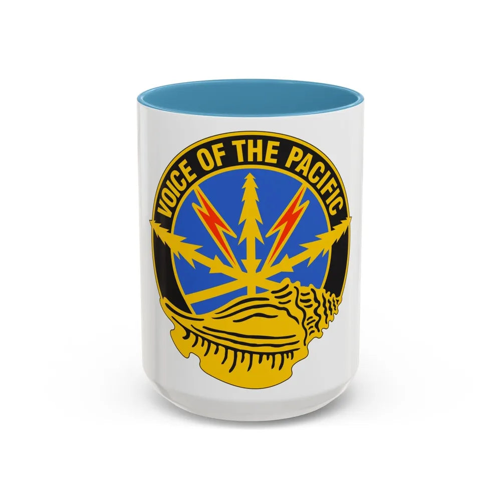 516th Signal Brigade (U.S. Army) Accent Coffee Mug-15oz-Light Blue-Go Mug Yourself