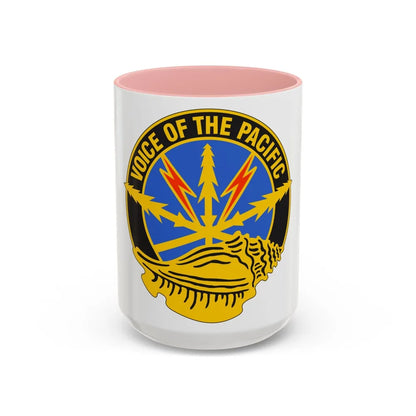 516th Signal Brigade (U.S. Army) Accent Coffee Mug-15oz-Pink-Go Mug Yourself