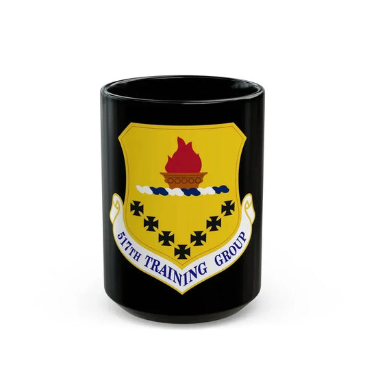 517 Training Group AETC (U.S. Air Force) Black Coffee Mug 15oz - Go Mug Yourself