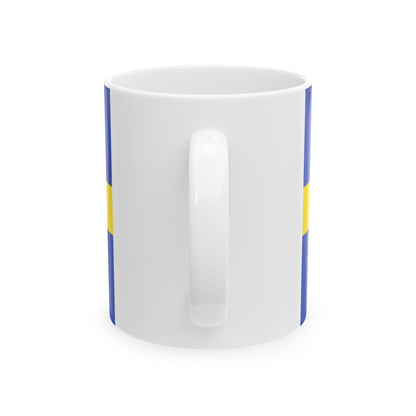 Flag of Durham County Council UK - White Coffee Mug