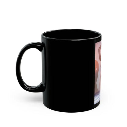 June Palmer #210 - Topless (Vintage Female Icon) Black Coffee Mug-Go Mug Yourself